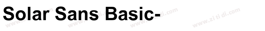 Solar Sans Basic字体转换